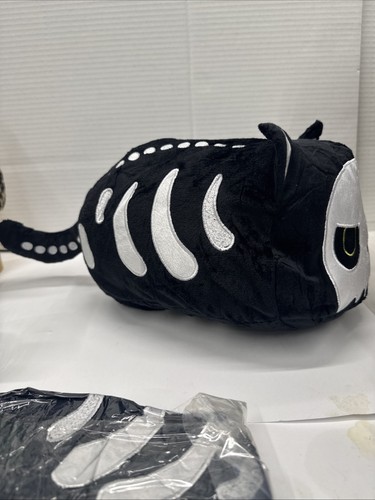 2 Halloween schwarze Katze Plüschtier Kissen, Stofftier 1 ist vakuumverpackt - Bild 5 von 5