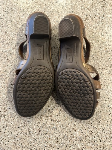 Rockport Women's Sandals 7 1/2 M Tan And Bronze Leather New - Picture 3 of 9
