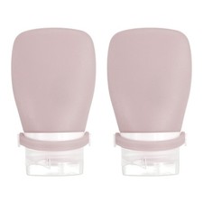 2 Pcs 2 oz Silicone Squeeze Bottle, Refillable Travel Bottles, Deep Pink