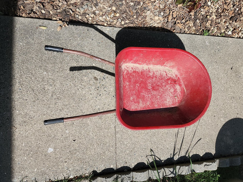 Vintage Radio Line Kinder Schubkarre rot Metall 32" - Bild 2 von 6