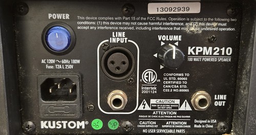 Kustom PA KPM210 100W Dual 10" 2- Way Powered Monitor - Picture 5 of 5