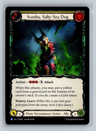 Scooba, Salty Sea Dog - High Seas SEA061 Rare - NM Flesh and Blood Single - Picture 2 of 3