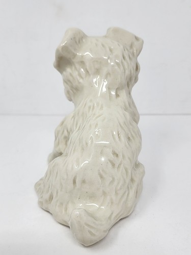Statuina cane cucciolo terrier bianco ceramica vintage made in Japan - Foto 3 di 5