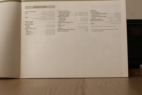 Yamaha KX-1200/U 3 HEAD CASSETTE DECK mit Fernbedienung und Handbuch - Bild 3 von 20