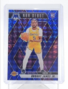 2024 Panini Mosaic - Bronny James Jr NBA Debut Blue Prizm RC /199 #262 Lakers