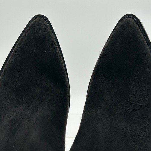 Botines Nine West Talla 10.5 Negro Tela Gamuza Punta Bloque Western Taytay - Imagen 9 de 17