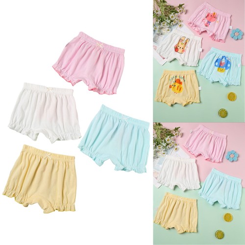 Copripannolini Bambina Stampa Plaid Pantaloncini Casual Confezione 4 Carini Bloomers Set - Foto 5 di 110