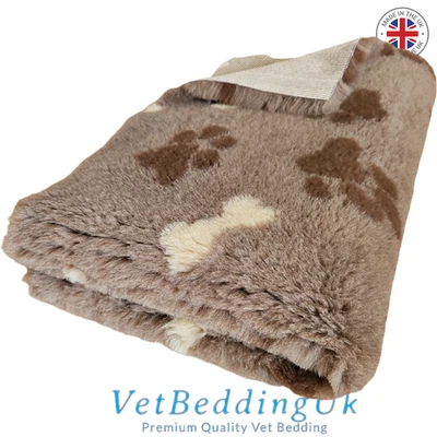 VETBED Vet Bedding Vet Bed Dogs Cats Mink, Pampas Bones & Brown Paws all sizes