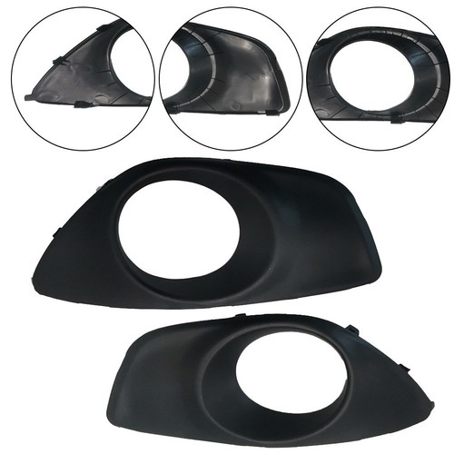 For Hyundai Santa Fe Front Bumper Fog Frames Pair Compatible with Years 10 12 - Picture 5 of 8