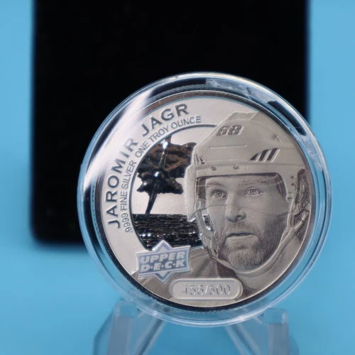 New ListingJAROMIR JAGR 2017 Cook Islands Upper Deck Hockey 1 Troy Oz .999 Silver Coin /500
