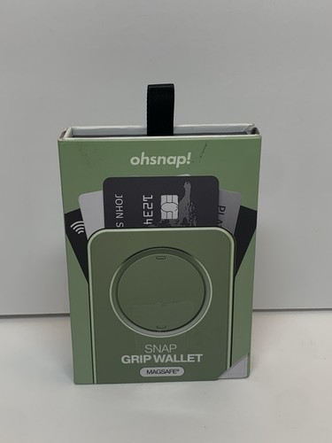 Ohsnap! Snap Grip Wallet - Magnetic MagSafe, Crocodile Green - New in Box