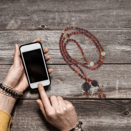 Wisząca szyja Etui na telefon komórkowy Wieszak Uchwyt Smycz Koraliki Koraliki Długie paski - Zdjęcie 7 z 12