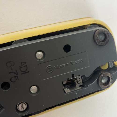 Western Electric Bell Trimline Wall Phone Yellow Push Button - Picture 9 of 10