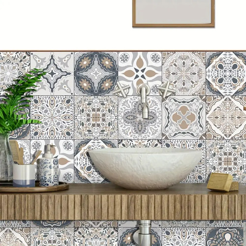 25x Wandaufkleber Mosaik Küche Fliesenfolie 3D Fliesenaufkleber PVC Klebefolie - Bild 12 von 16