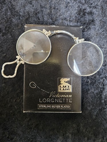 Lorgette folding glasses Silver very good condition original box - Bild 2 von 6