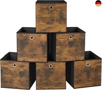 Songmics Aufbewahrungsbox, 6Er Set, Ordnungsboxen, Vliesstoff, Faltbox, 30 X 30