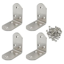 Stainless Steel 3mm Thicker Brace Corner Steel Joint Right Angle Bracket Fast...