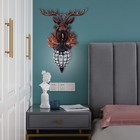 Antler Wall Sconce Lighting Rustic Deer Wall Light Decor with Antler and Crystal