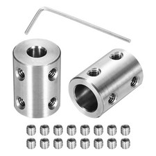 6 Pcs 6mm to 10mm Shaft Coupler Connector L22mm x D16mm Rigid Coupling Set