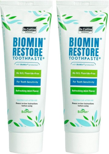 Pasta de dientes Dr. Collins BioMin Restore para sensibilidad dental, 3,5 oz (paquete de 2) - Imagen 1 de 1