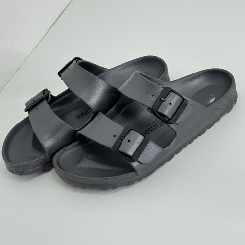 Birkenstock Sandals Women Sz 37 6.5 7 EVA Arizona Waterproof Metallic Anthracite
