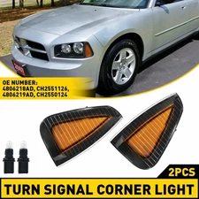 2x Side Marker Parking Turn Signal Corner Lights Pair Set NEW for 06-10 Charger