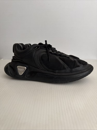 Balmain B Runner Canvas & Leather Athletic Sneakers Shoes - Black - 13 US / 46 - Picture 6 of 14