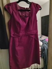 Forever 21 Women's Cap Sleeve Burgundy Mini Bodycon Dress Medium Excellent shape