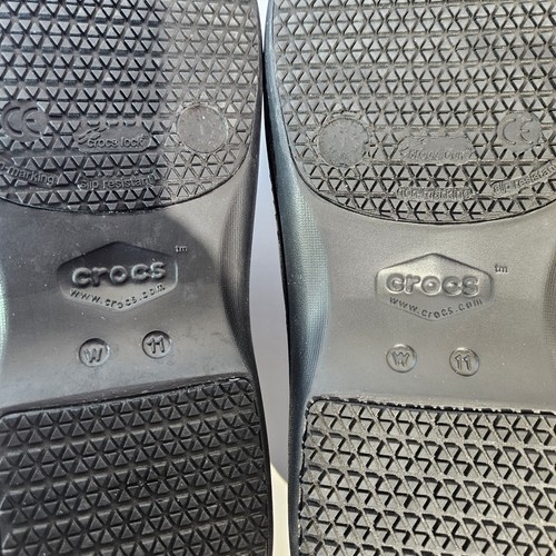 Crocs Work Clog Neria Pro II Cheetah  W 11 M 9 Insoles Slip Resistant Gray/Black - Picture 5 of 15