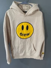 Justin Bieber Drew House Mascot Hoodie Cream Authentic Men’s Size Large