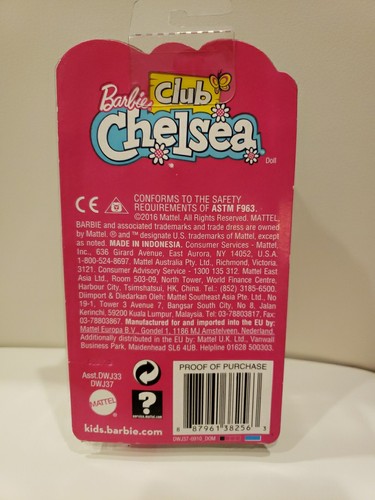 Barbie Chelsea Doll (Brunette) Wearing Tank Top Heart-Print and Pink Sandals - Bild 4 von 7