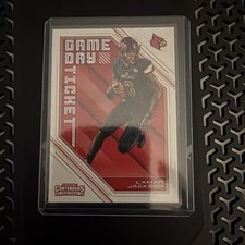 LAMAR JACKSON RC ROOKIE CARD JERSEY #8 LOUISVILLE  2018 Panini Contenders RAVENS. rookie card picture