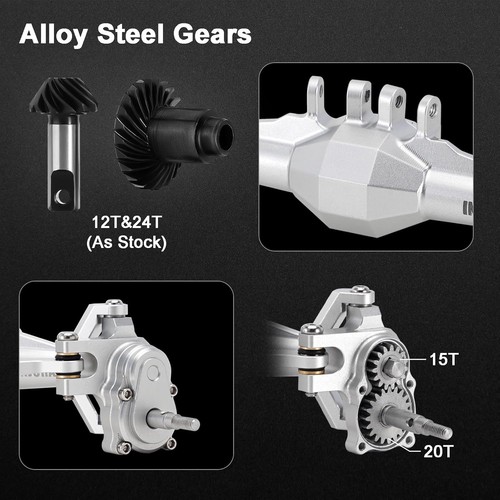 Upgraded Silver 5mm Diamond Portal Axles for 1/18 RC Crawler - Picture 6 of 11