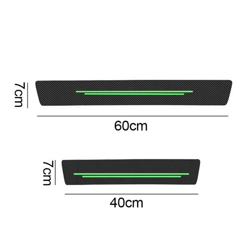 4Pcs Noctilucent Car Door Sill Protection Strip Durable Car Sticker Accessories - Picture 4 of 10