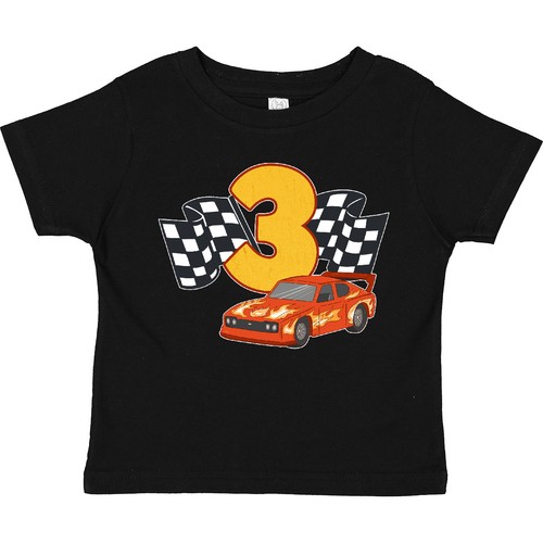 Inktastic Nummer drei Rennwagen Kleinkind T-Shirt 3. Jahr Rennfahrer Liebhabertag Spielzeug - Bild 1 von 9
