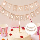  WILLKOMMEN BABY MÄDCHEN Geburtstagsfeier Versorgung Girlande Herz Ammer