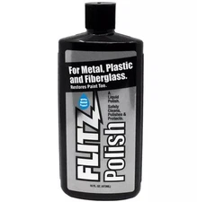 Flitz Liquid Metal Polish for Metal, Plastic & Fiberglass 225 mL Bottle #LQ04587