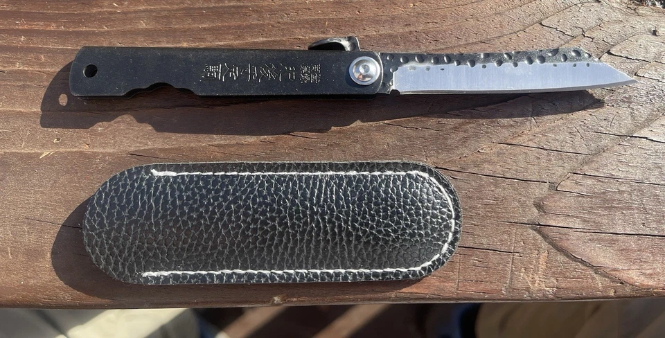 Cuchillo Plegable de Bolsillo Japonés Higonokami Nihontô Hoja EDC Foto 3 de 4