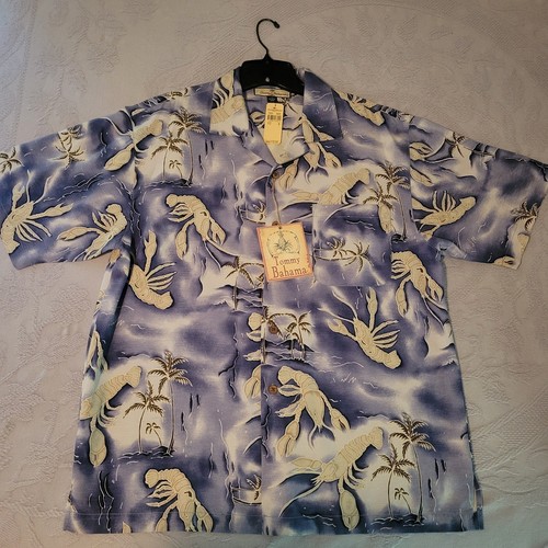 Men's Vintage Clothing Tommy Bahama Lobster Camp Shirt Size M NWT - Bild 2 von 24