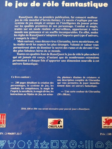 JDR RUNEQUEST - LIVRE DES RÈGLES - 240 Pages + CARTE-ORIFLAM / CHAOSIUM 1987 FR - Picture 7 of 21