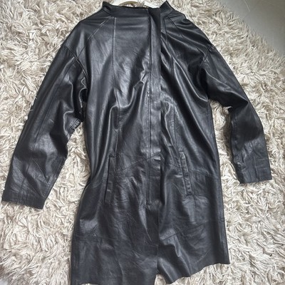 Ledermantel  100 % Style Factor Cigno Nero Gr. 38