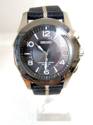 Seiko Brightz 7B25-0AA0 Radio wave control Titanium Blk Slv Solar Mens Watch - Picture 7 of 10