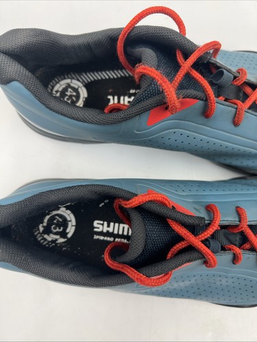 Shimano MT300 Cycling Shoes Mens UK9 Blue Lace up Mountain Bike EU43 - Picture 8 of 11