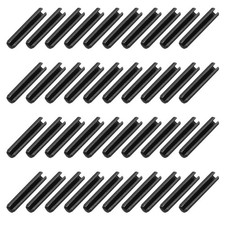 120Pcs Roll Pins 1/10 Inch(2.5mm) Dia. 1/2 Inch(14mm) Length 65Mn Steel, Black