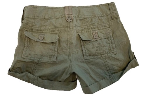 New Abercrombie Girl’s Olive Green Linen Shorts Size 12 NWT - Picture 3 of 9
