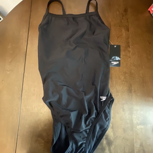 Speedo Women's Eco ProLT Solid Flyback Swimsuit - Size 10/36 Black NEW - Picture 2 of 6