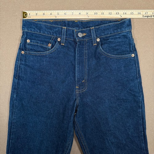 Jeans vintage Levi’s 517 taglio stivaletto 30x35 made in USA 1998 denim lavaggio scuro anni 90 - Foto 9 di 9
