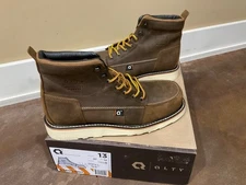 Qlty Work Boots DNVR 6” Moc Toe Moka Mens 13 - Brand New In Box.