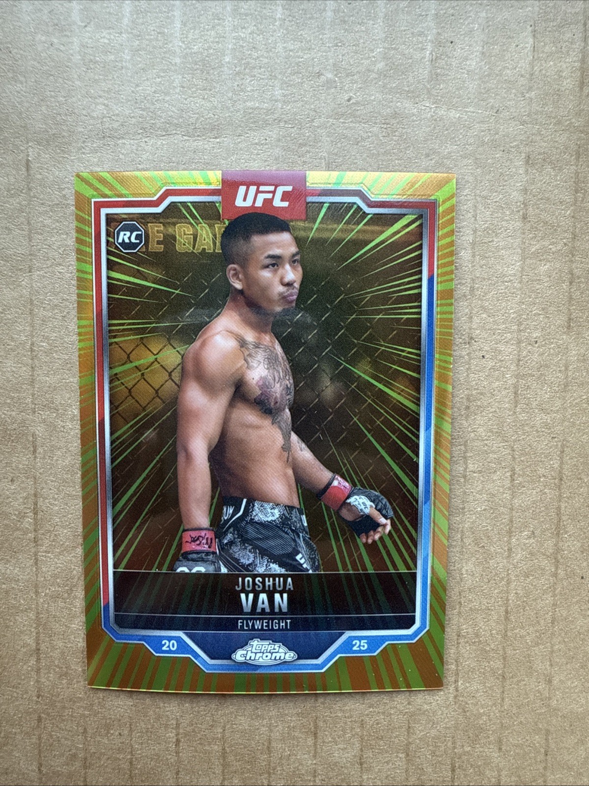 2025 UFC Topps Chrome Joshua Van Radiating Rookie Card (RRS-9) RC