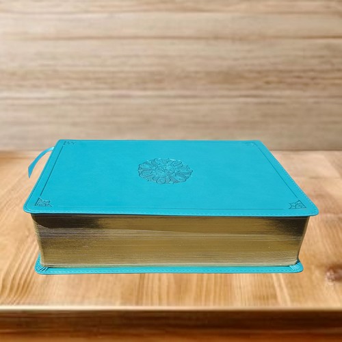 ESV Study Bible IMITATION LEATHER – Illustrated TruTone TURQUOISE Emblem Design - Foto 6 di 10